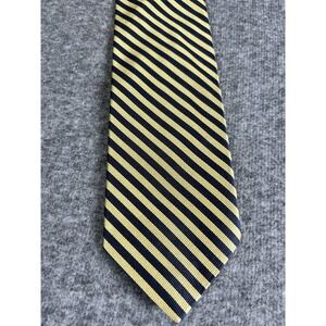 Brooks Brothers "346" Men's 100% Silk USA‎ Navy Gold Striped Neck Tie